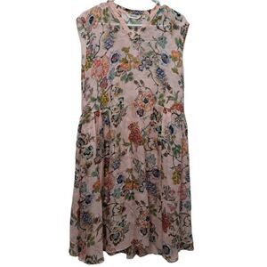 Marisfrolg Floral Print Sleeveless Silk Blend Dress Size 38 EUR US 8 Multi-color
